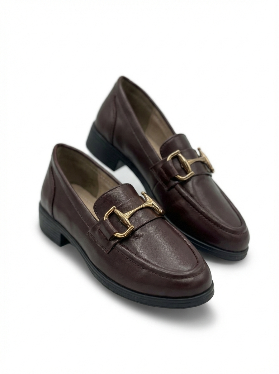 mocassin cuir motif doré mocassin cuir motif doré